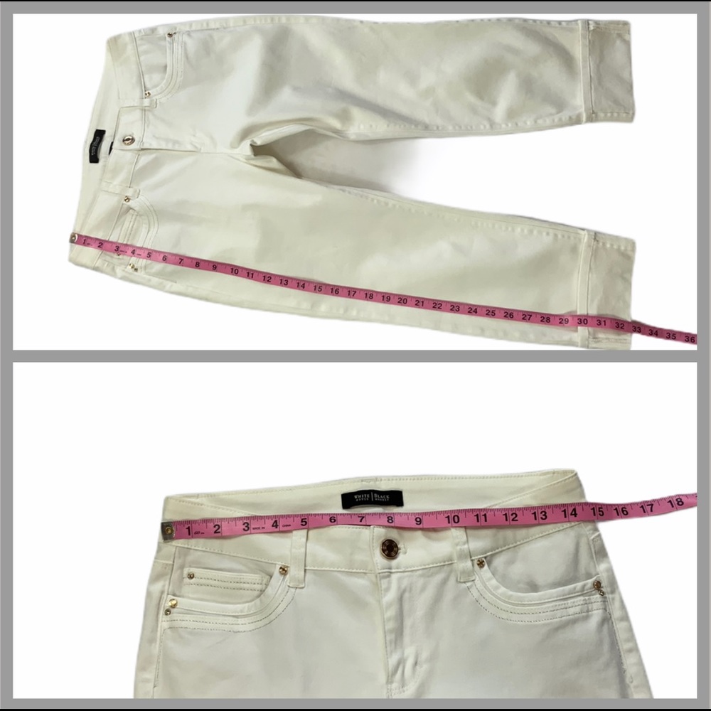White House Black Market White Capri Jeans Size 4 - Picture 6 of 8